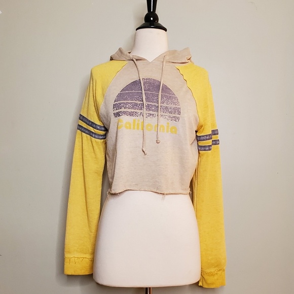 White Fawn Tops - Cropped Graphic Hoodie